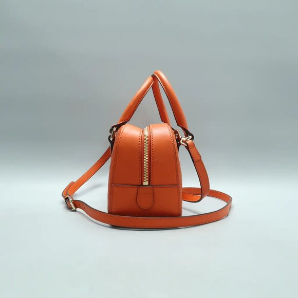 GUCCI Orange Leather Satchel 665-021025 - Picture 3 of 12